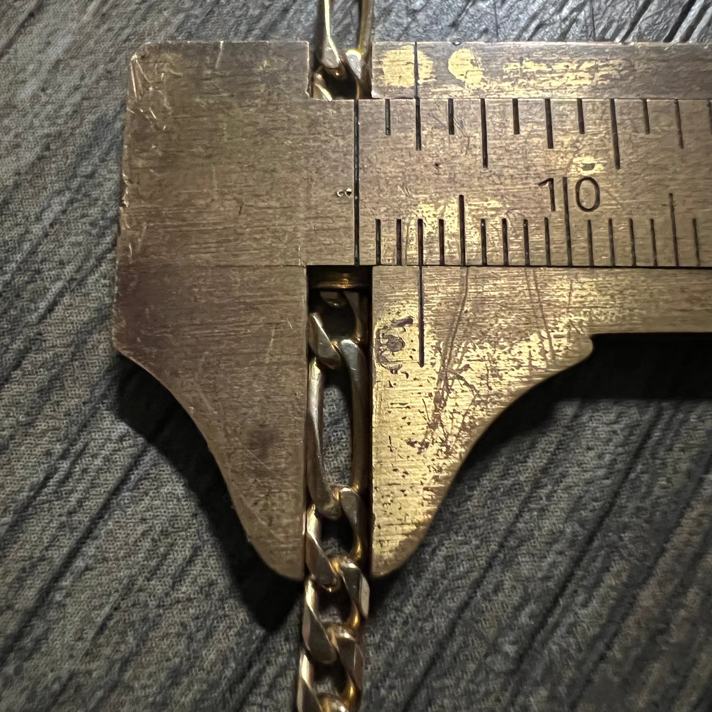 Vintage Solid 14k Italian Figaro Link Necklace By UnoAErre (20”)