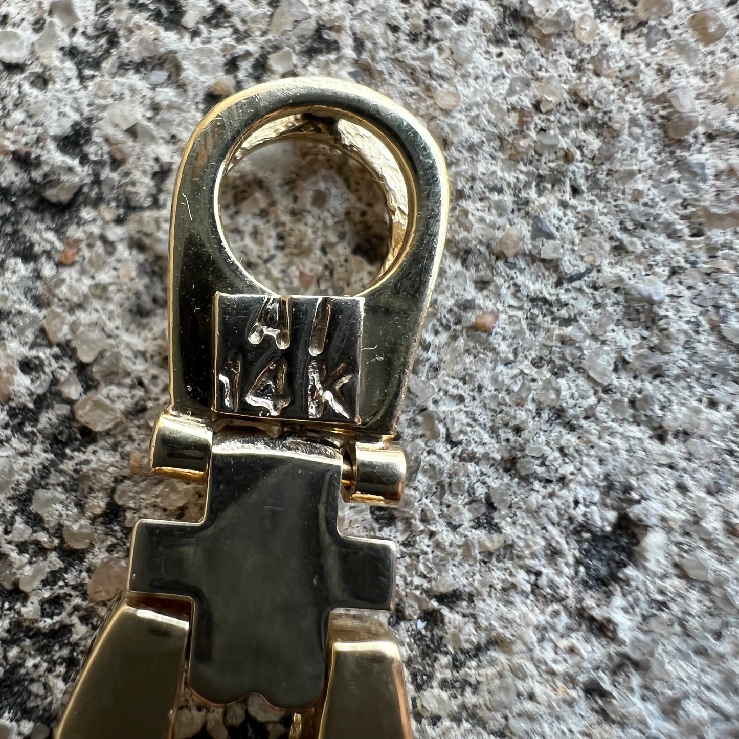 1980’s/90’s Italian 14k And Black Onyx Masculine Link Bracelet