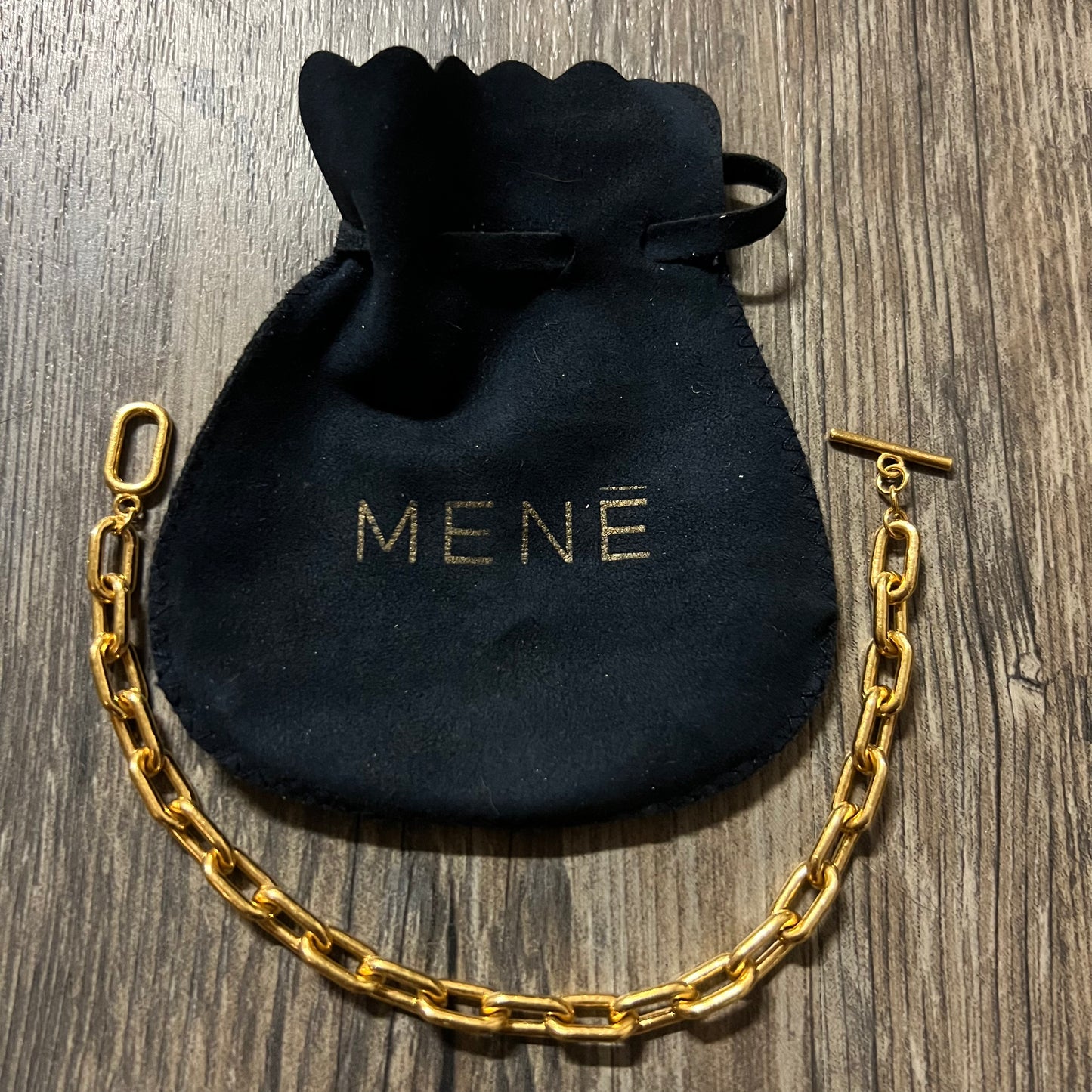 Pure 24k Solid Linear Link Bracelet by MENĒ