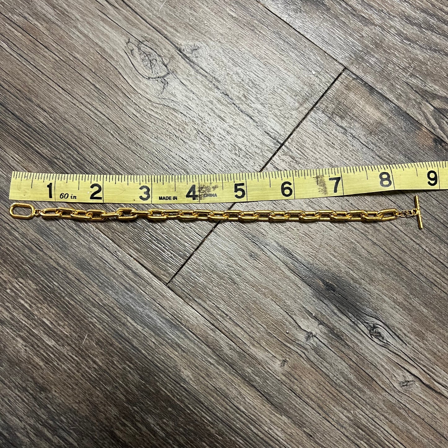 Pure 24k Solid Linear Link Bracelet by MENĒ