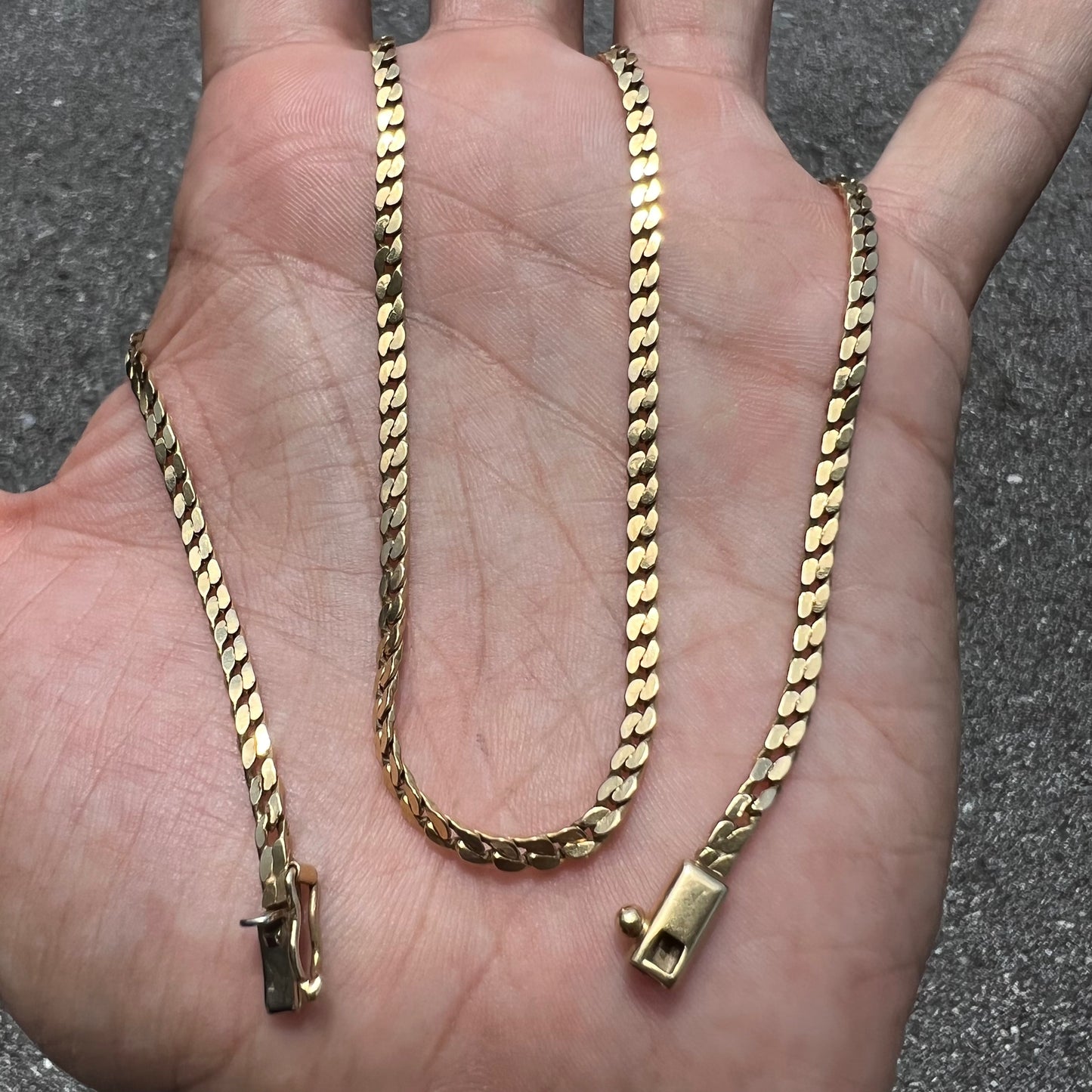 1960’s Solid 14k Old School Italian Cuban Link Necklace