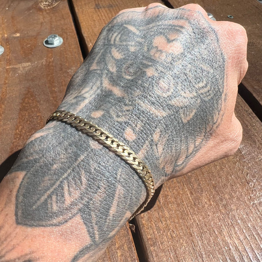 1990’s Solid 14k Milor Italian Double Cuban Link Bracelet (8.75”)
