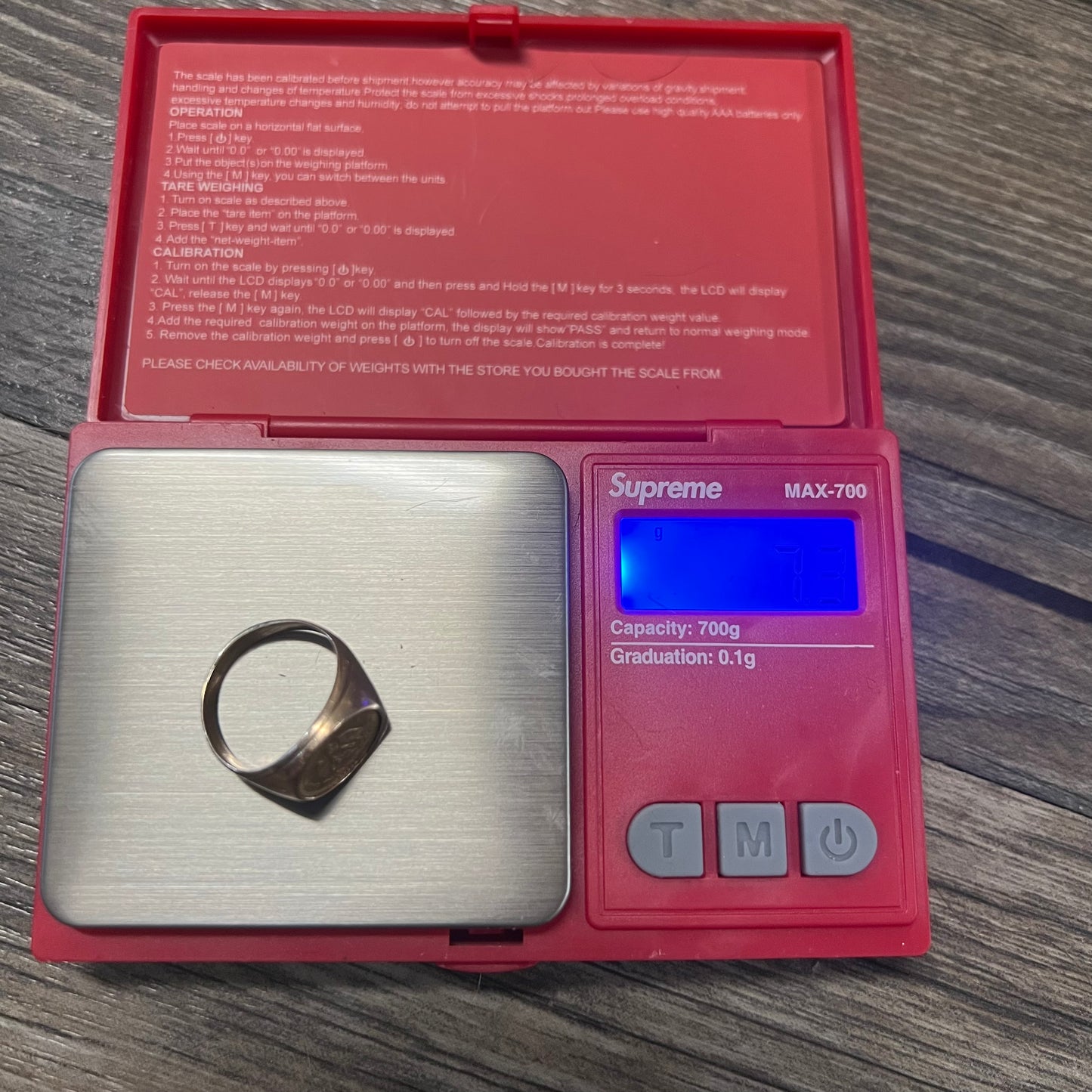 1945 22k Dos Pesos Coin Ring