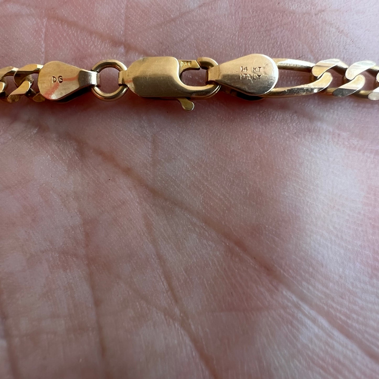 1990’s Solid 14k Italian Figaro Link Necklace (18.5”)
