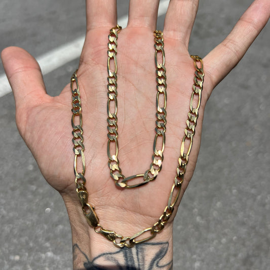1990’s Solid 14k Heavy Italian Figaro Link Necklace (22”)