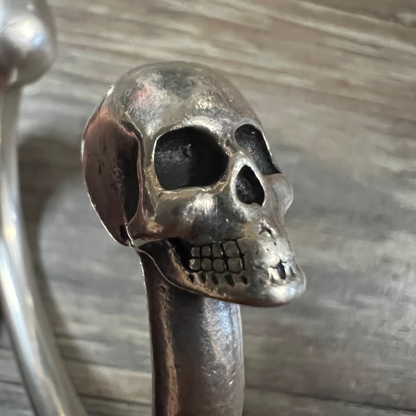 Super Heavyweight Sterling/.925 Skull Cuff Bracelet