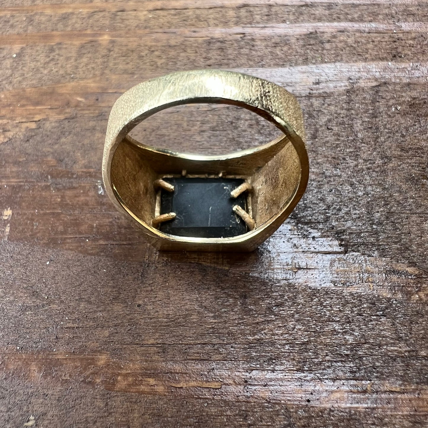 1980’s 14k Mosaic Opal Signet Ring