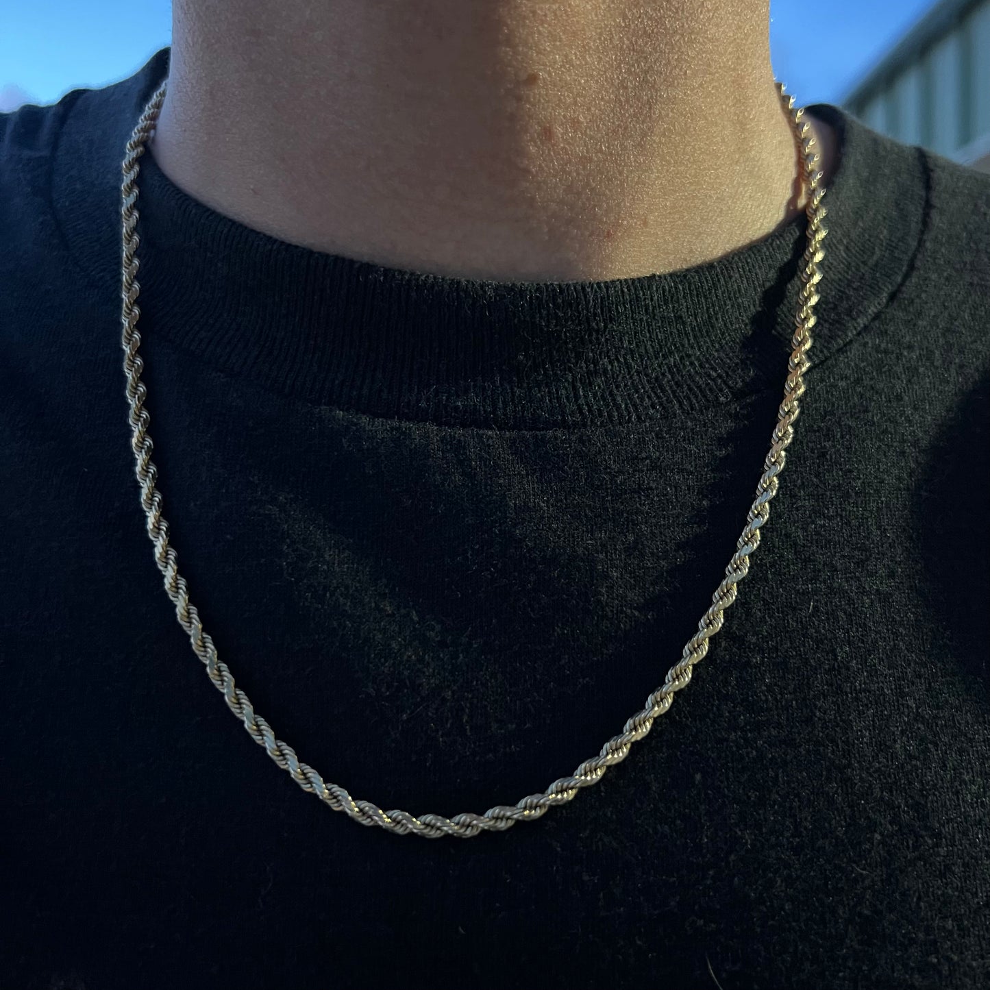 Vintage Solid 14k Diamondcut Rope Chain (20.5”)