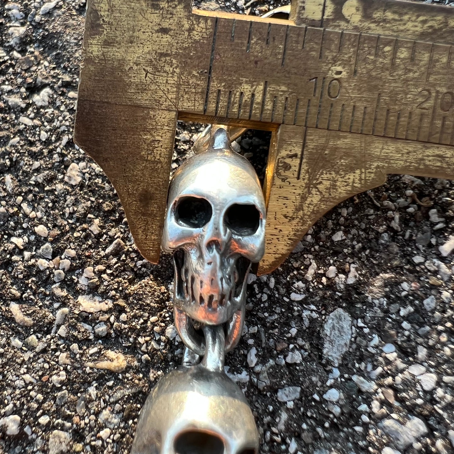 Custom Super Heavyweight Sterling/.925 Skull Necklace