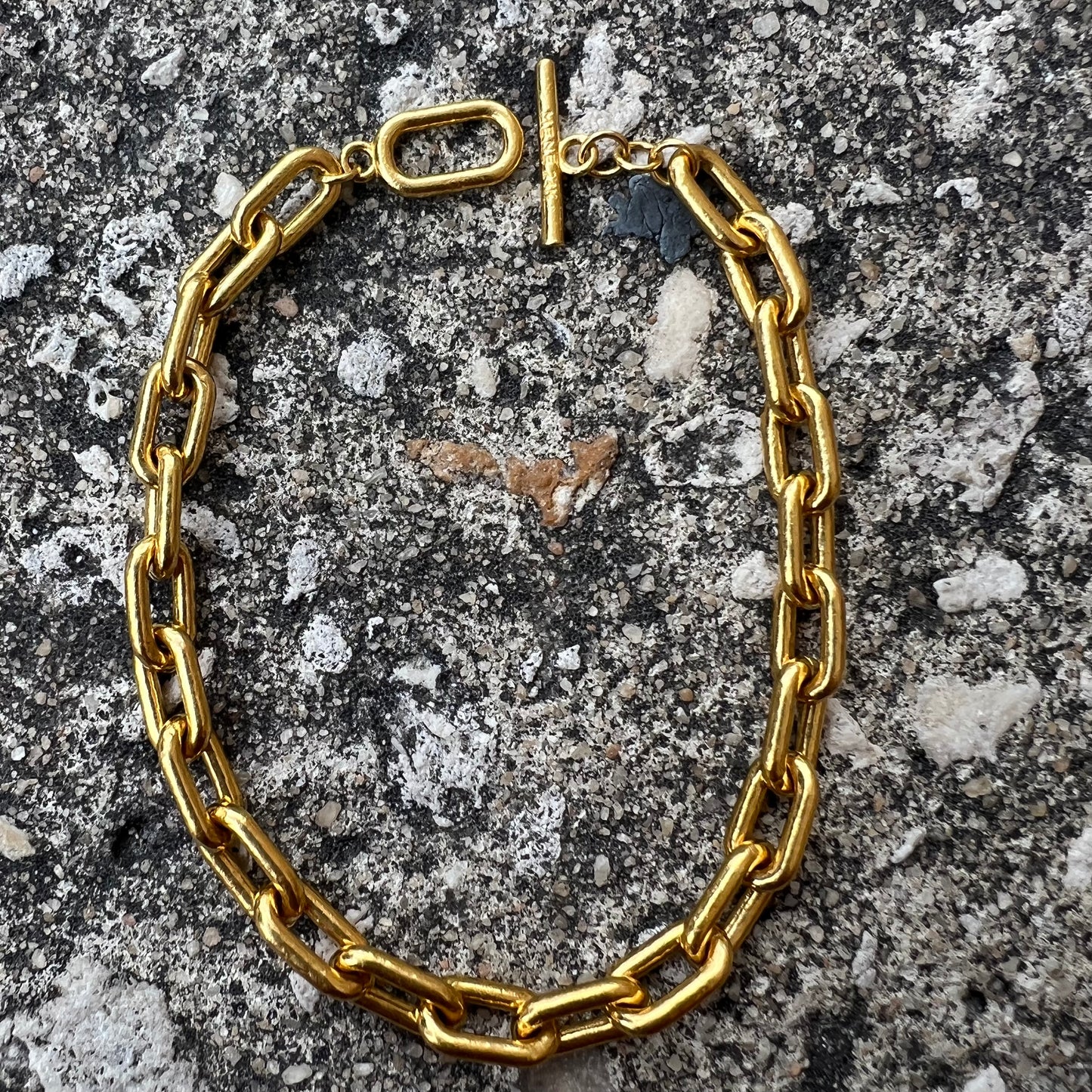 Pure 24k Solid Linear Link Bracelet by MENĒ