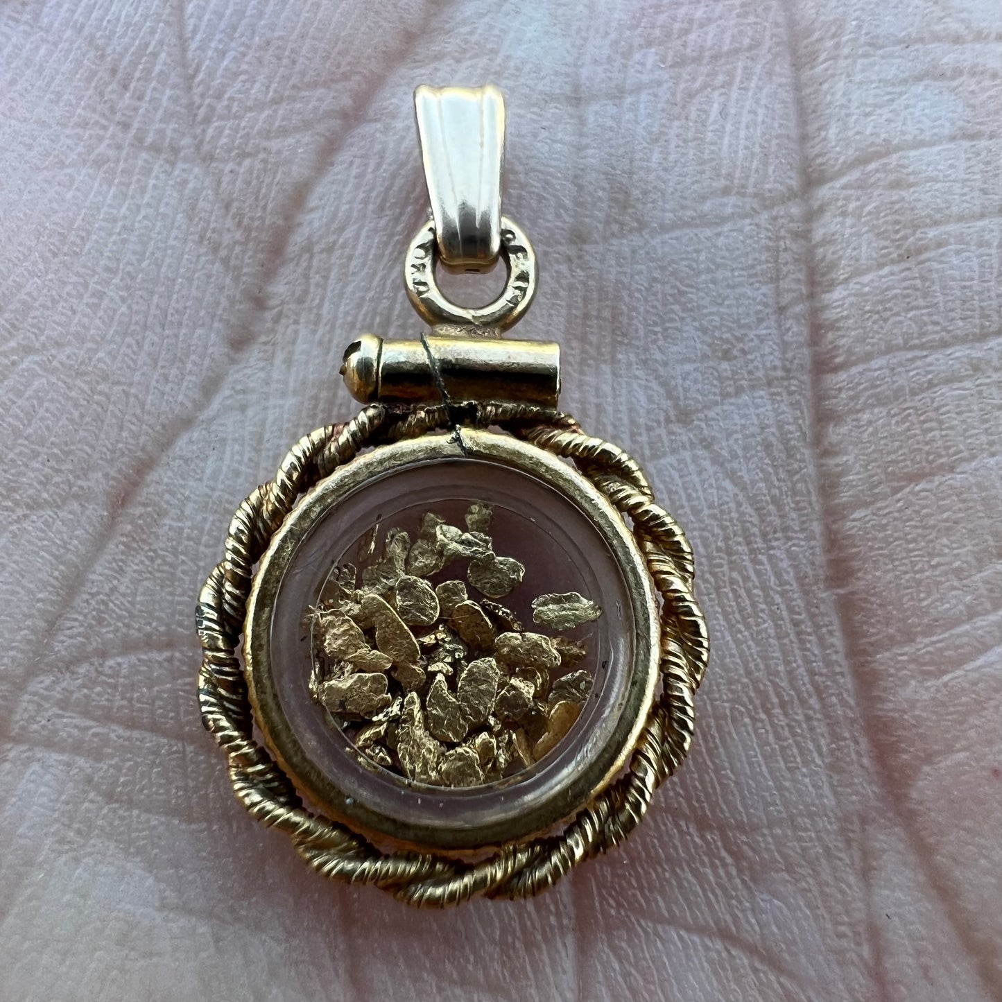 Mid-Century 12k G.F Raw Gold Nugget Pendant