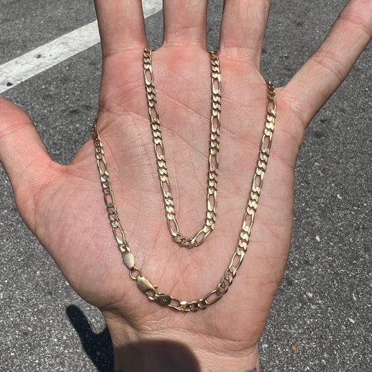 1990’s Solid 14k Italian Figaro Link Necklace (18.5”)