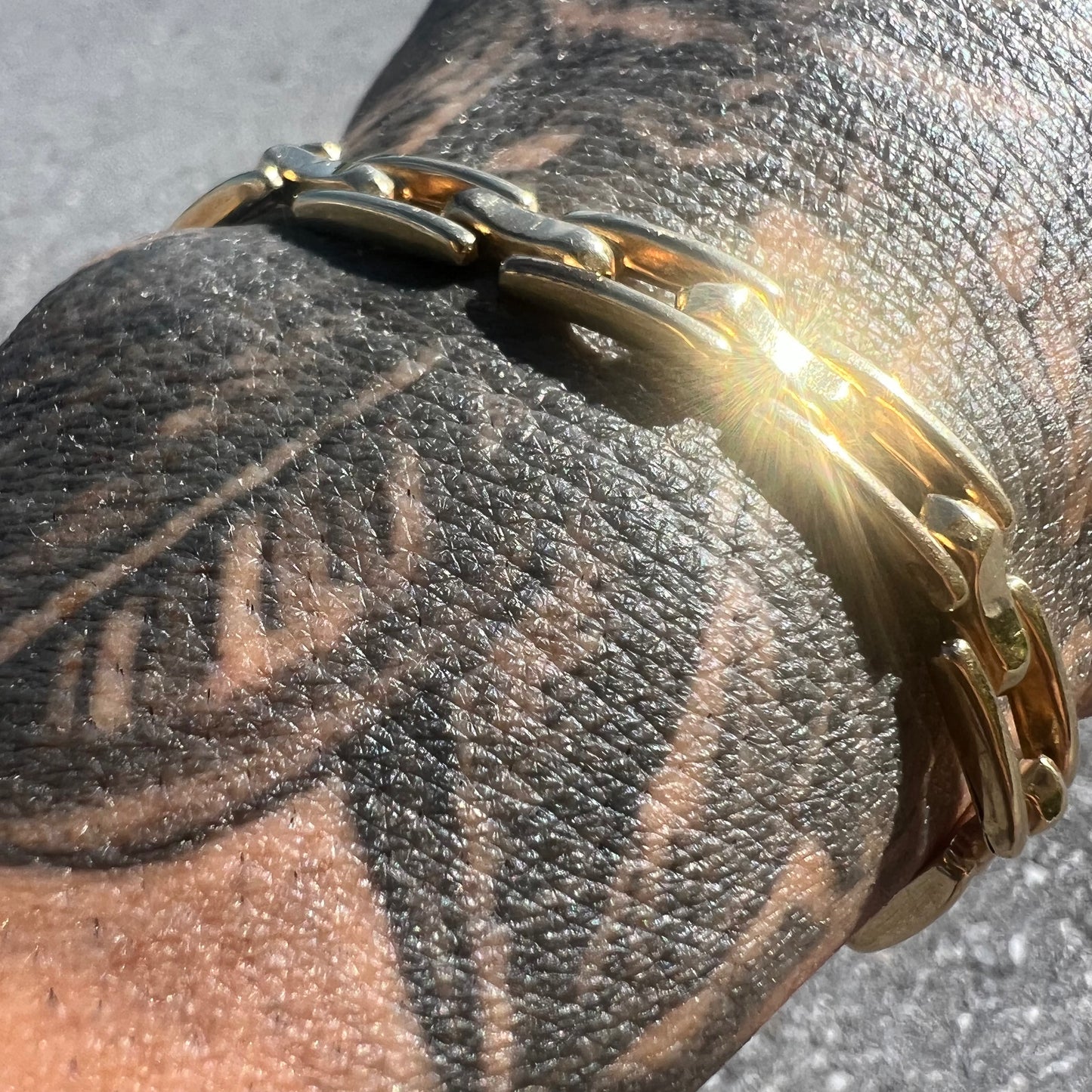 Vintage 14k Italian Triple Tier Bracelet