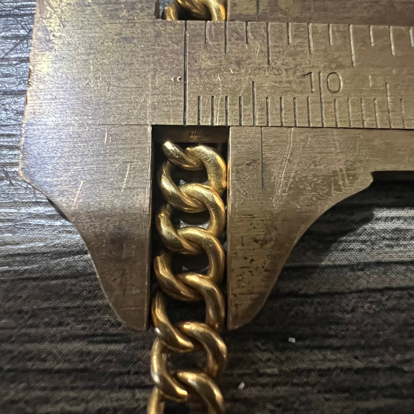 Vintage Solid 20k Yellow Gold Cuban/Curb Link Handmade Baht Chain