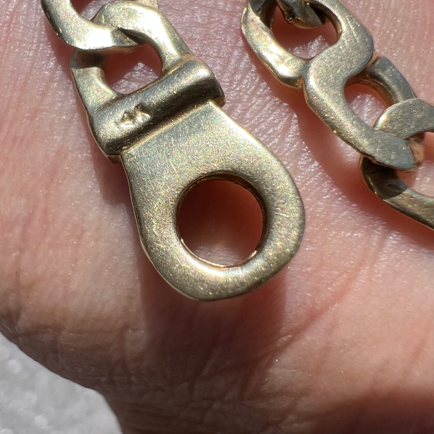 1980’s Solid Heavyweight 14k Old School Figure 8 Link Necklace