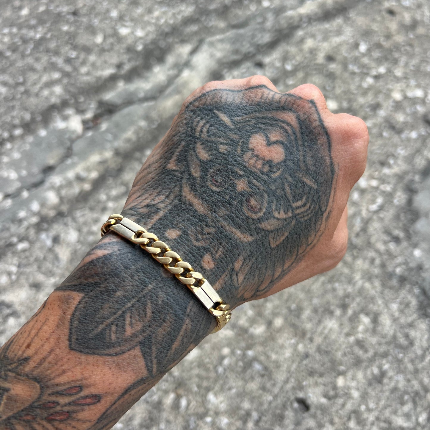 Vintage 14k Solid Miami Cuban Bar Link Bracelet