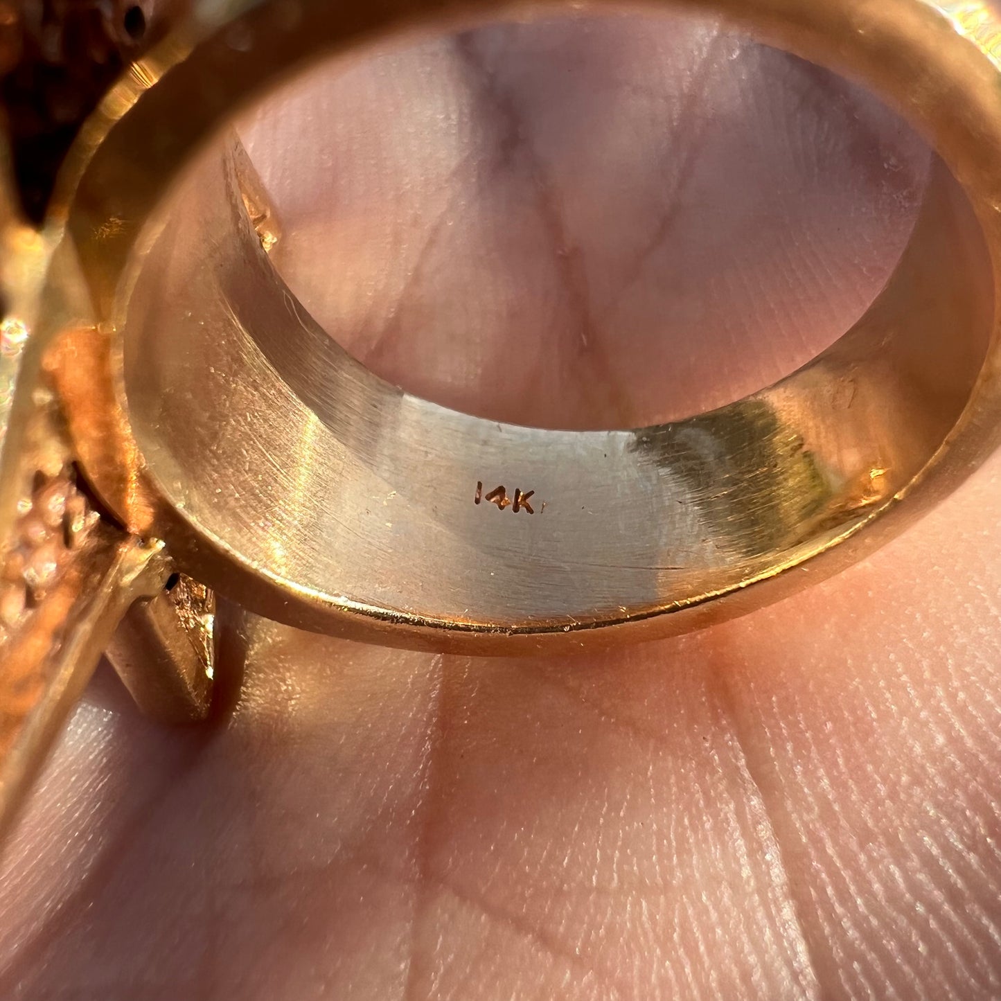 Vintage 14k Heavyweight Natural Diamond Flooded Superstar Ring (8)