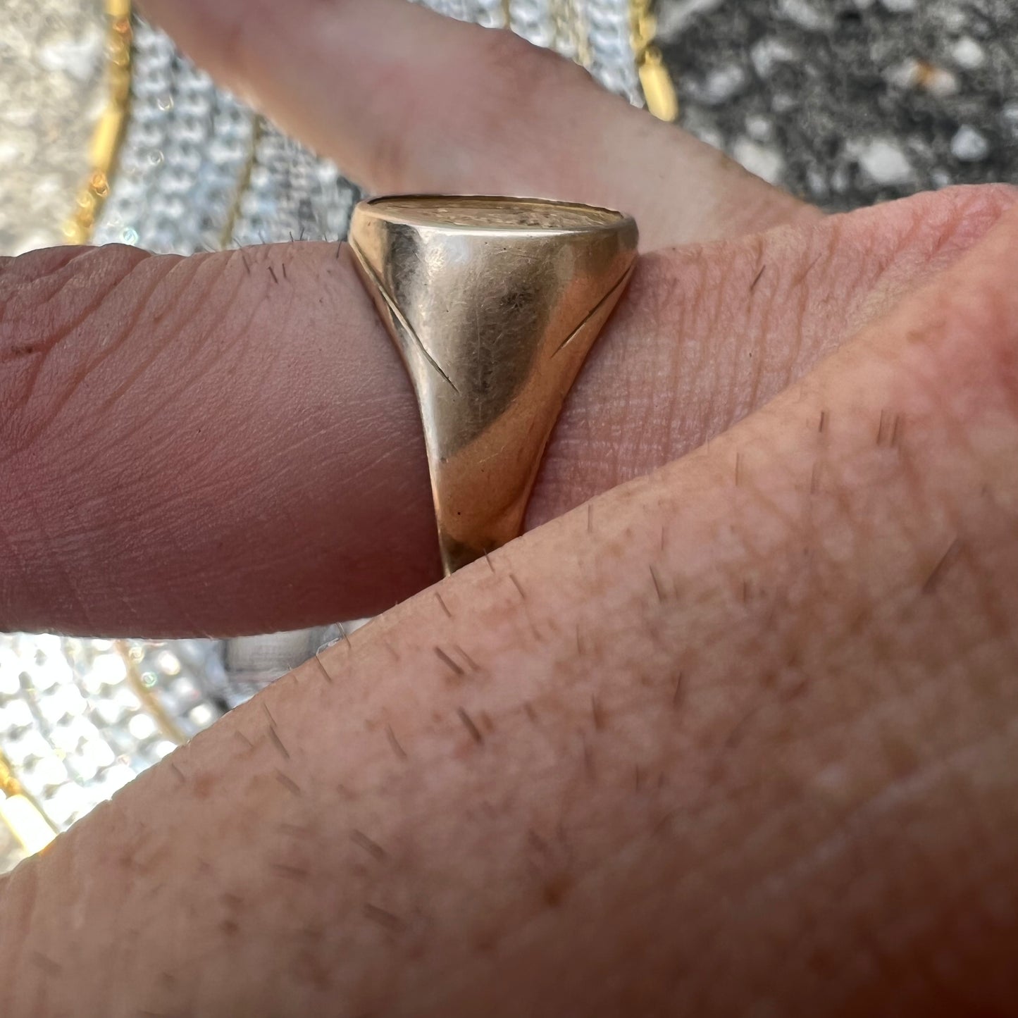 1945 22k Dos Pesos Coin Ring
