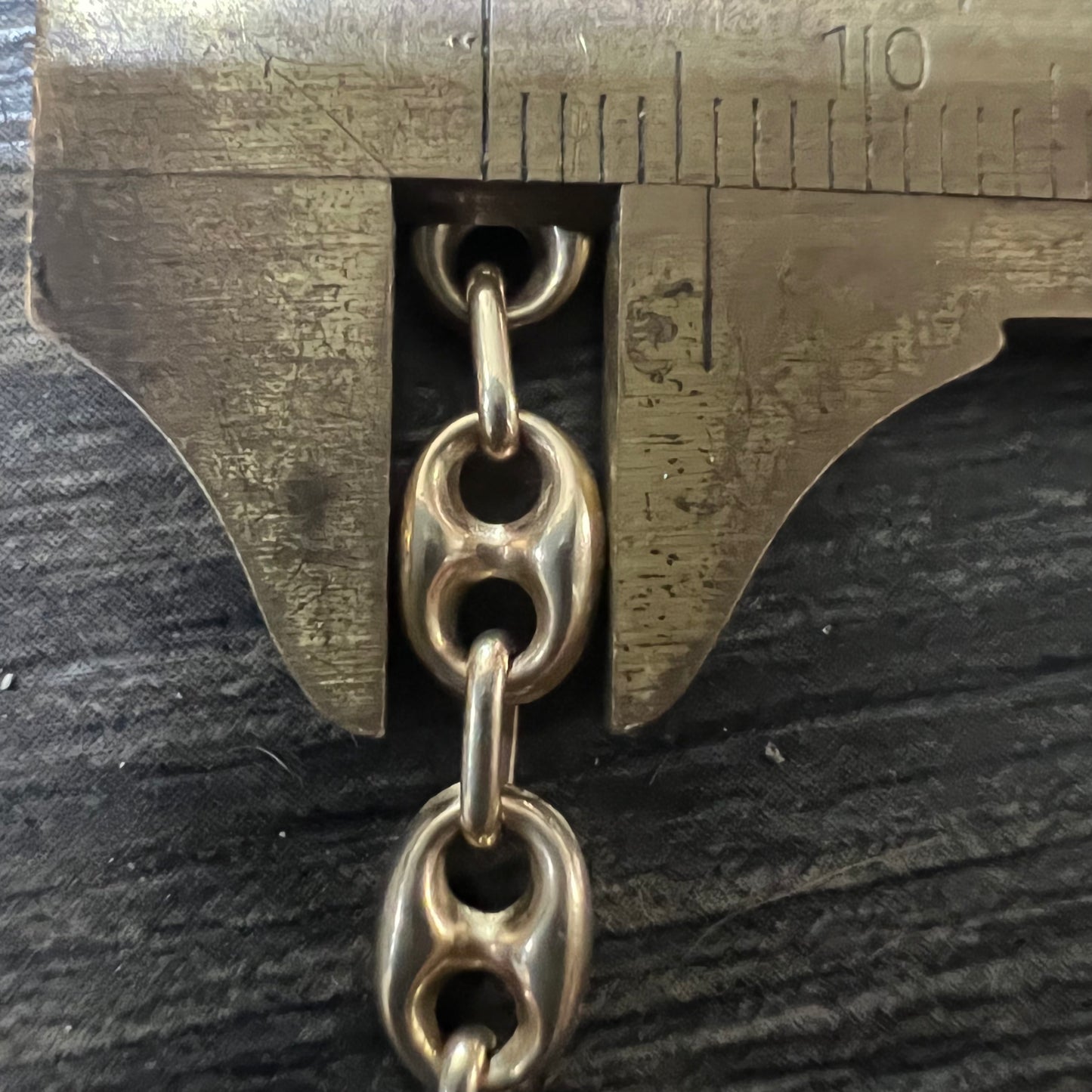 1980’s 14k Italian Puffed Gucci Link Necklace (24”)