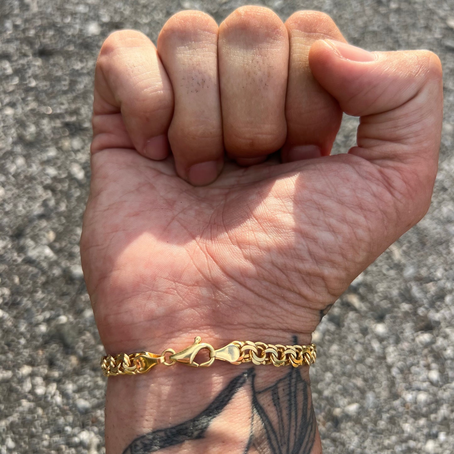 Vintage Solid 14k Figure 8 Double Linked Cuban Bracelet