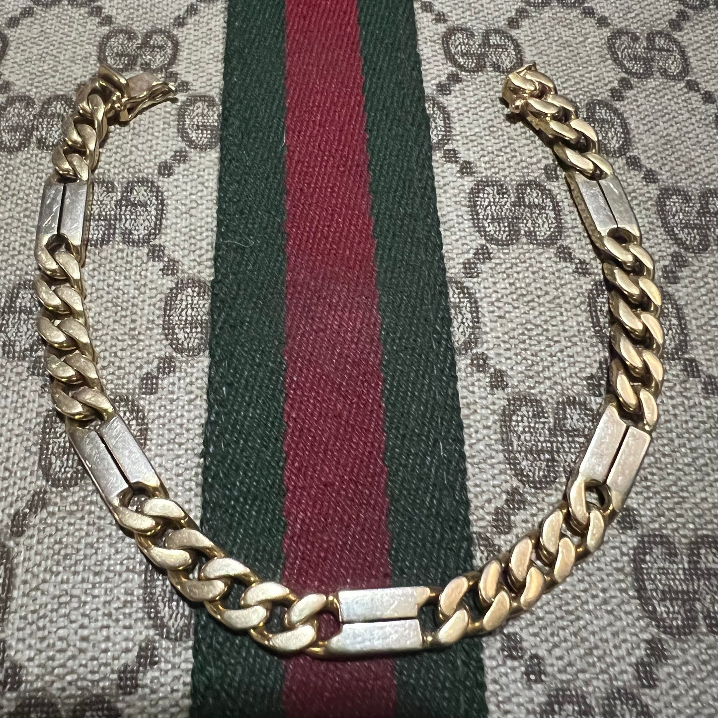 Vintage 14k Solid Miami Cuban Bar Link Bracelet