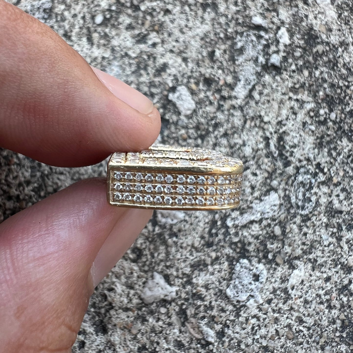 Custom 14k Natural VS Diamond Flooded (4.0CTW) “B” Pendant