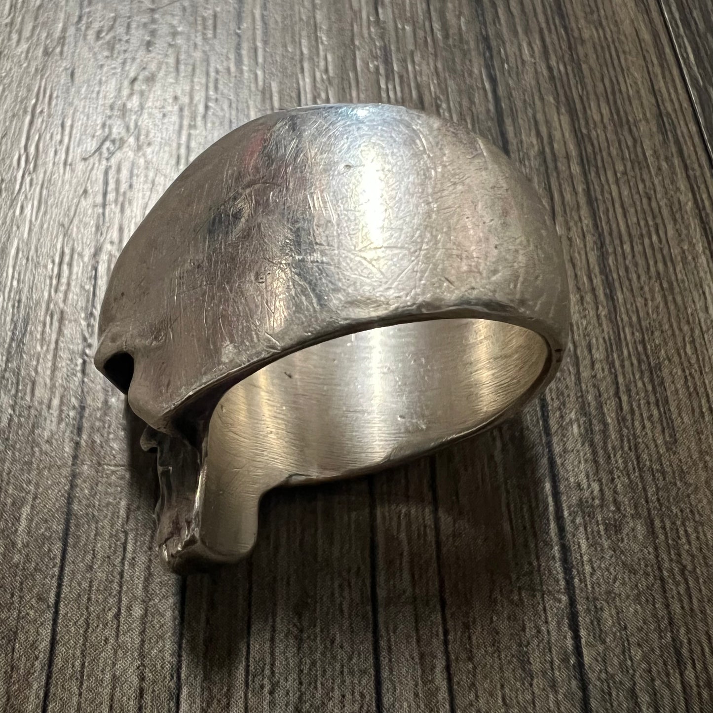Custom Super Heavyweight Sterling/.925 Skull Ring