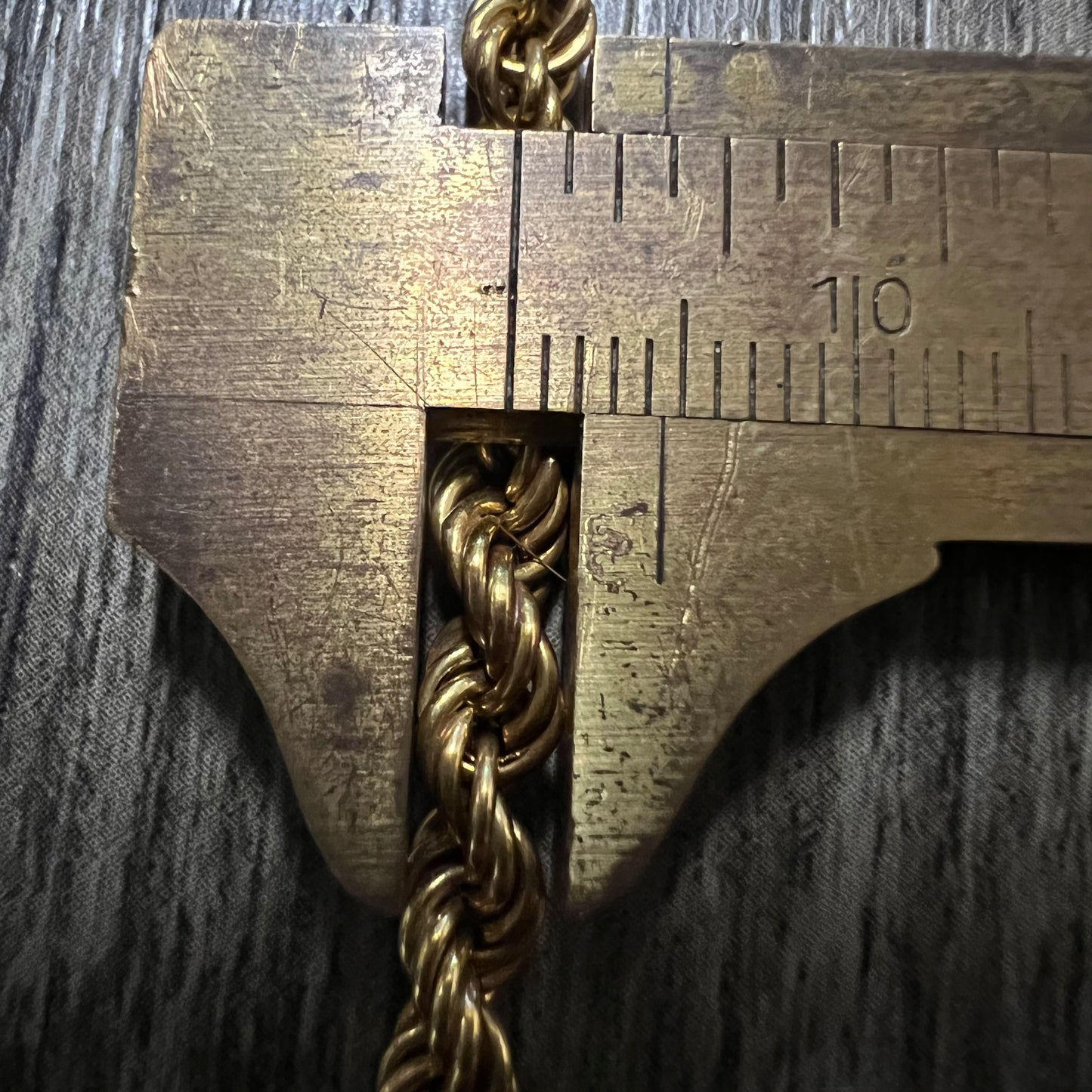 Vintage 14k Deep Yellow Italian Gold Extra Long Rope Chain (28”)