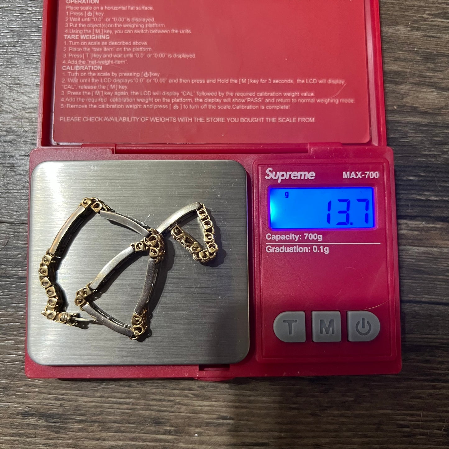 Vintage 14k Two-Tone 2.1CTW Princess Cut Diamond Bracelet (7.25”)