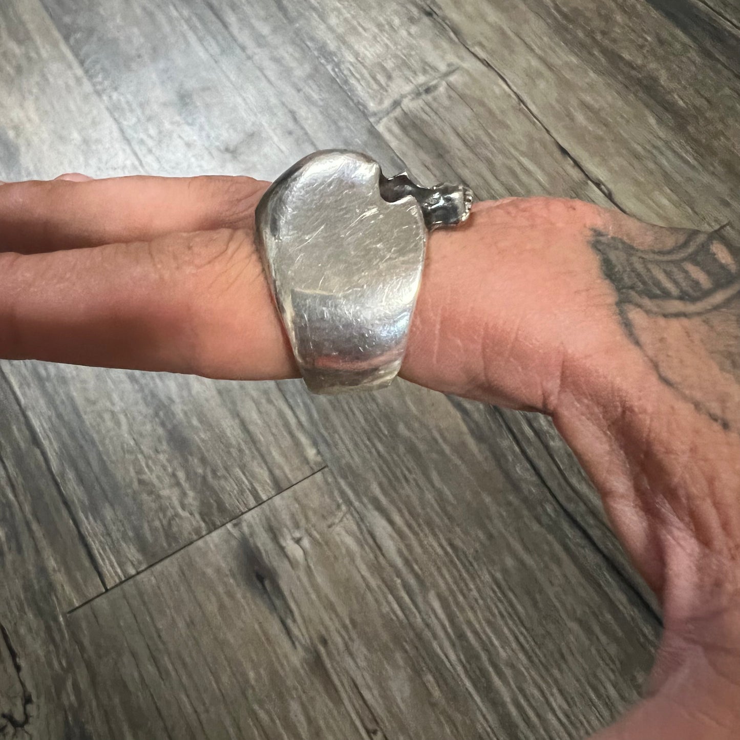 Custom Super Heavyweight Sterling/.925 Skull Ring
