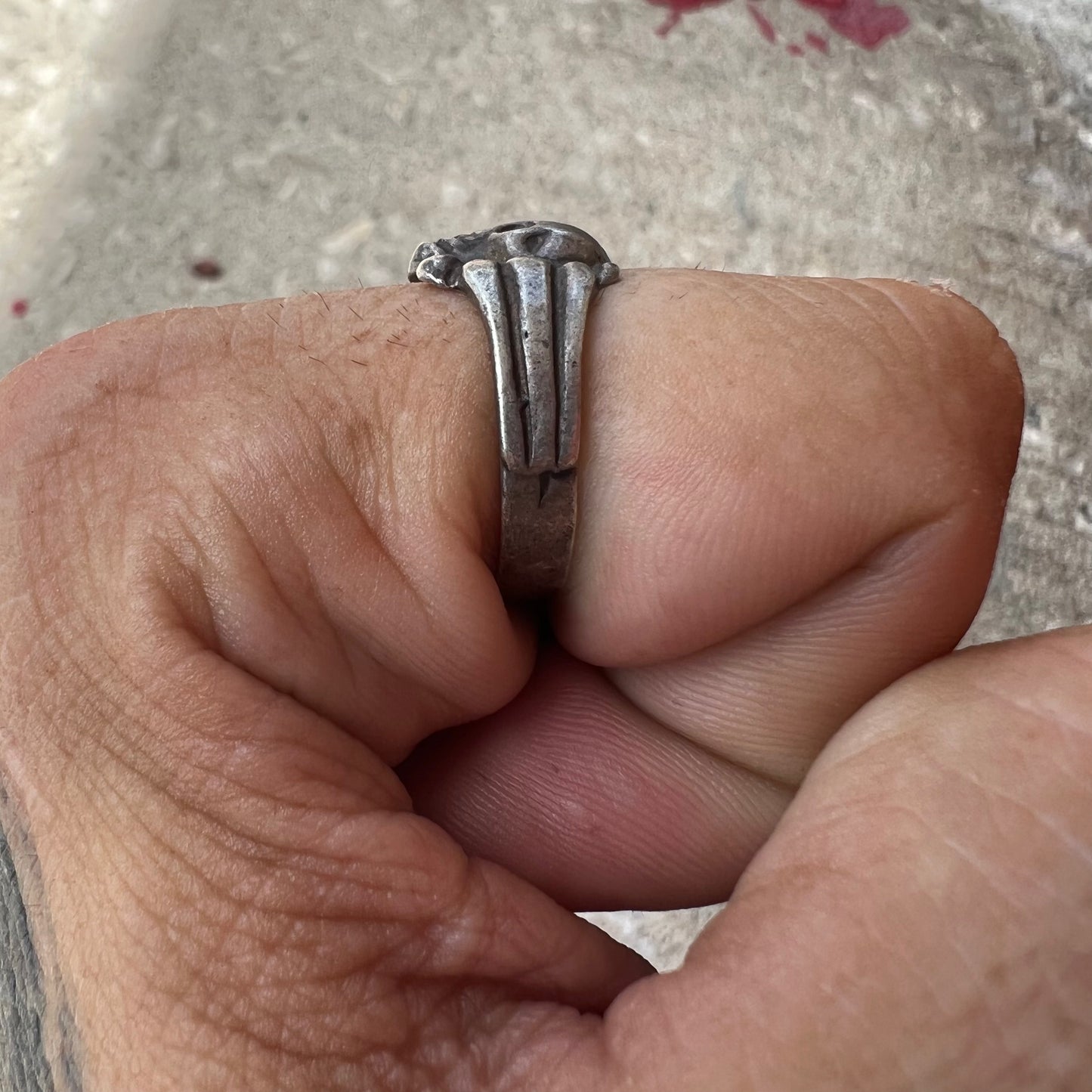 1930’s Sterling Silver Skull And Crossbones Ring