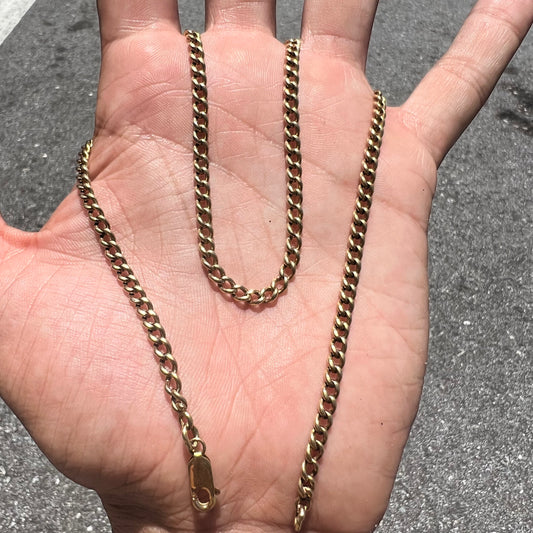 1970’s Handmade Solid 14k Cuban/Curb Link Necklace