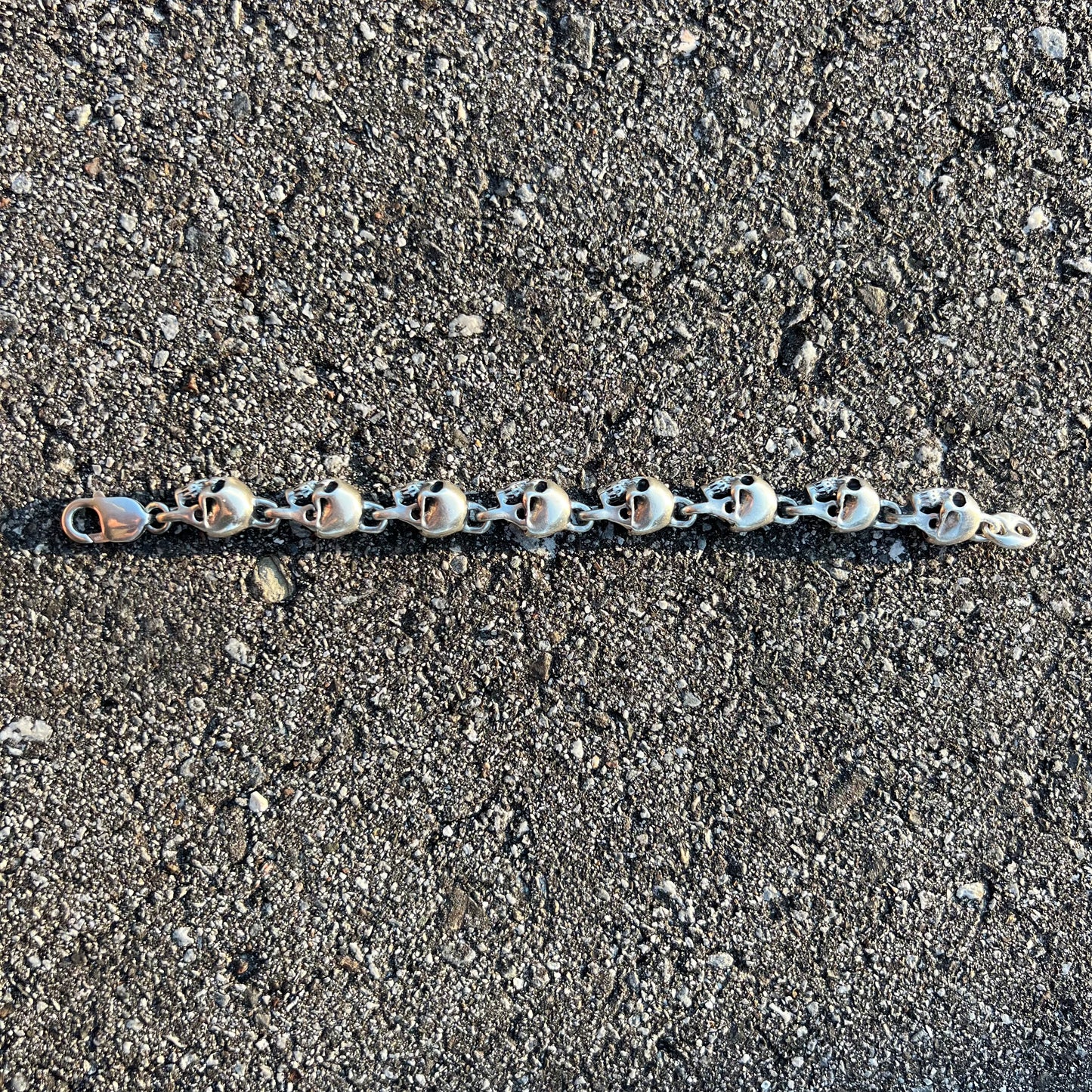 Custom Heavyweight Sterling/.925 Skull Bracelet