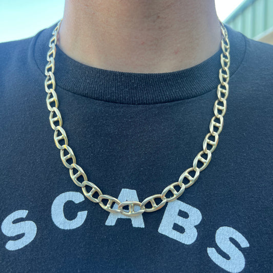1980’s Solid 14k Heavyweight Italian Mariner Link Chain Necklace (21.25”)