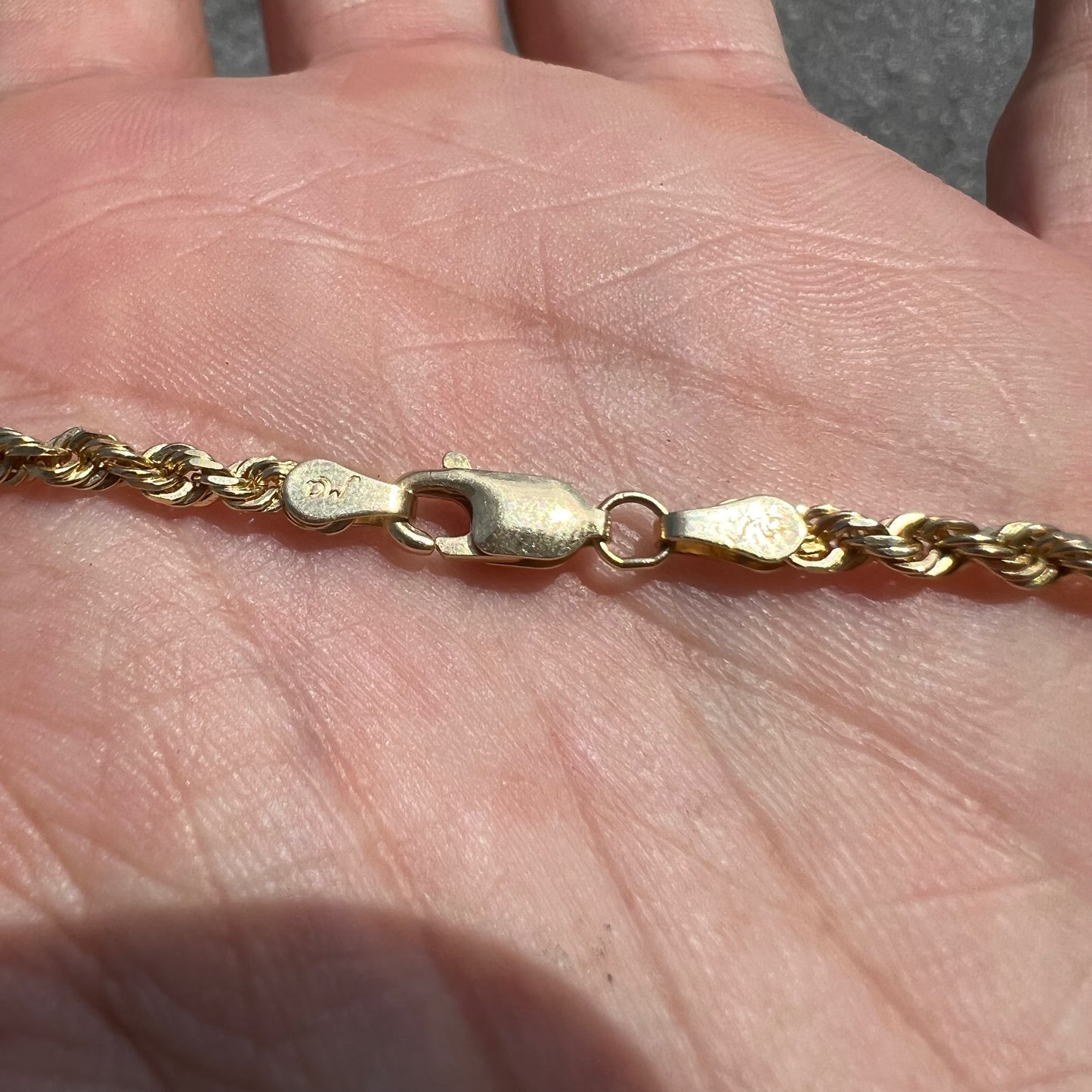 Vintage Solid 14k Diamondcut Rope Chain By Michael Anthony(18”)