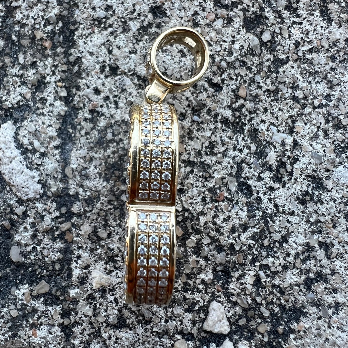 Custom 14k Natural VS Diamond Flooded (4.0CTW) “B” Pendant