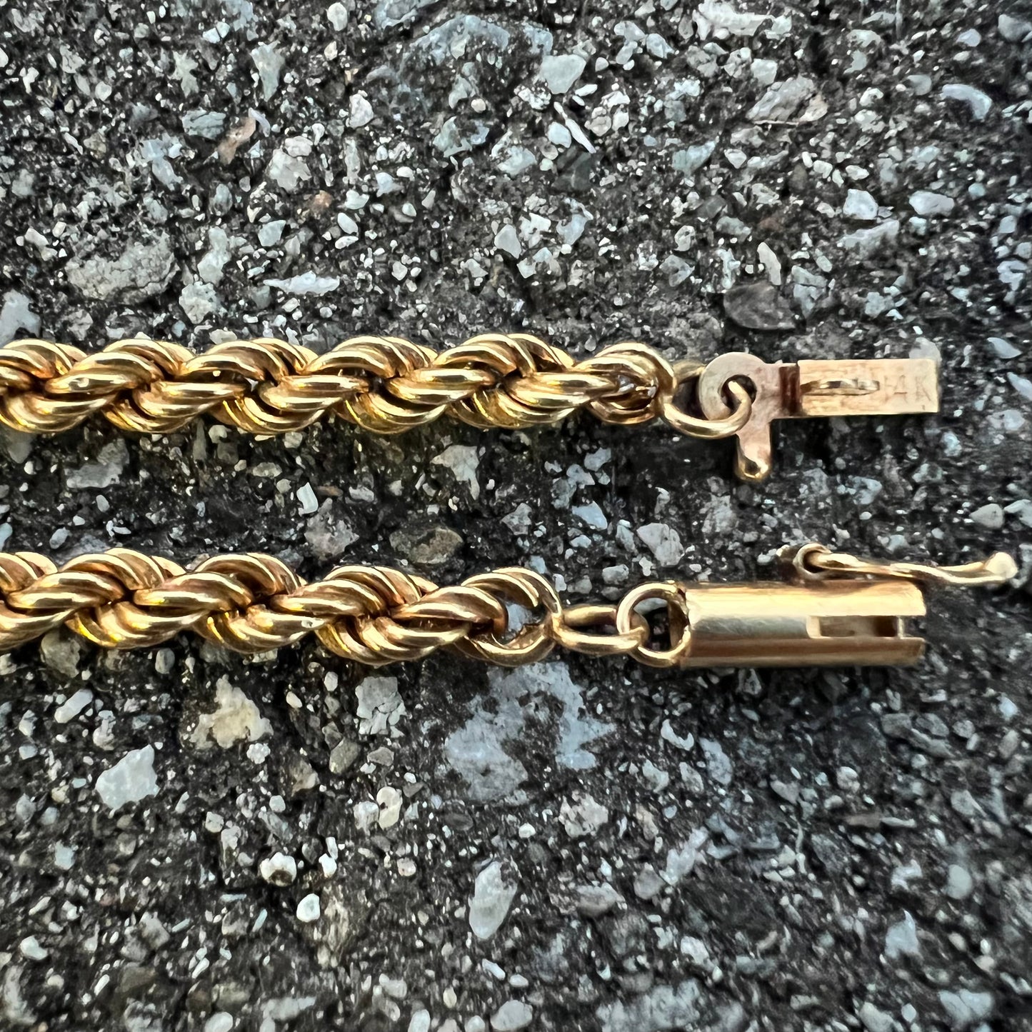 Vintage 14k Chunky Rope Chain (21”)