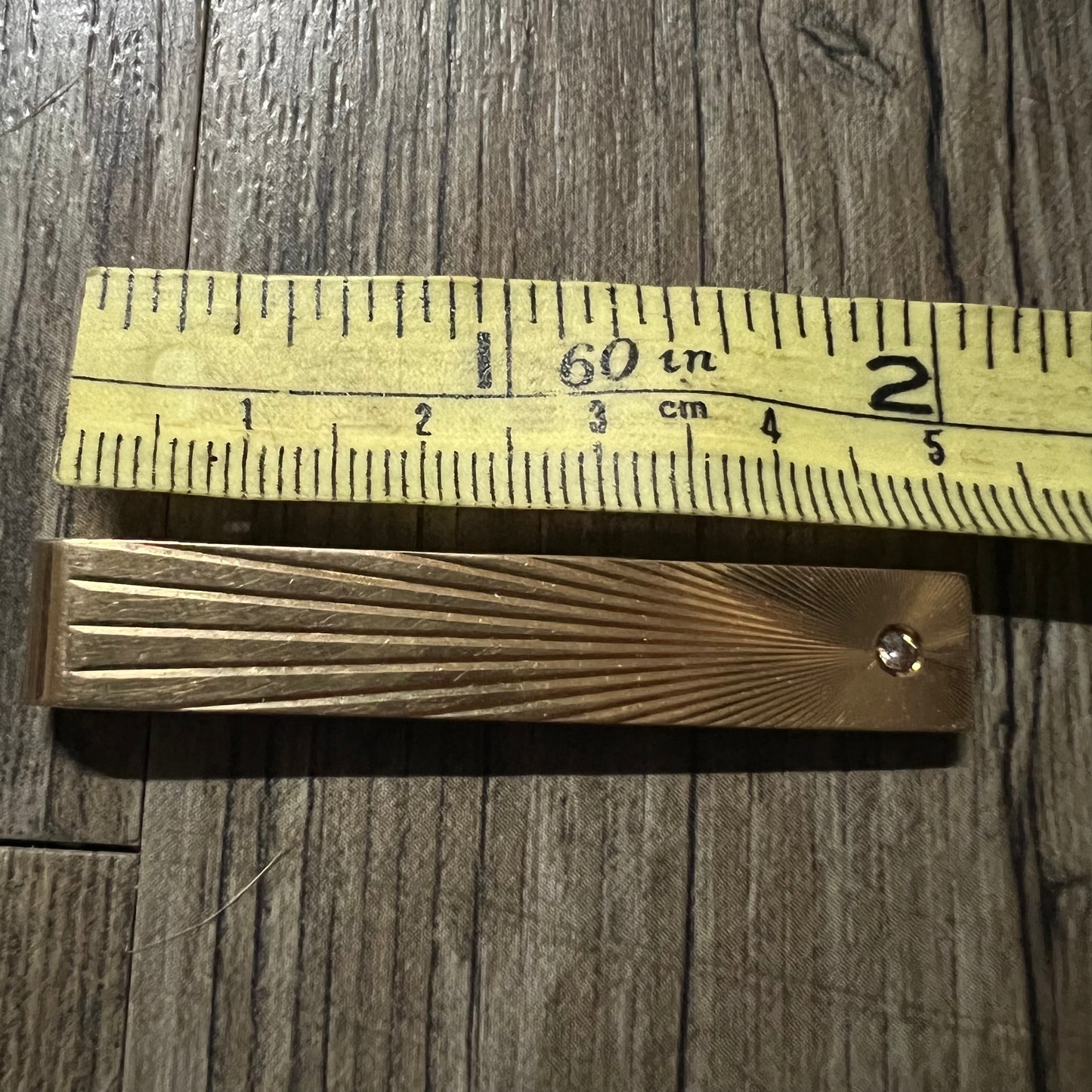 Art Deco Tiffany & Co. Solid 14k/Natural Diamond Money Clip/Tie Bar Combo