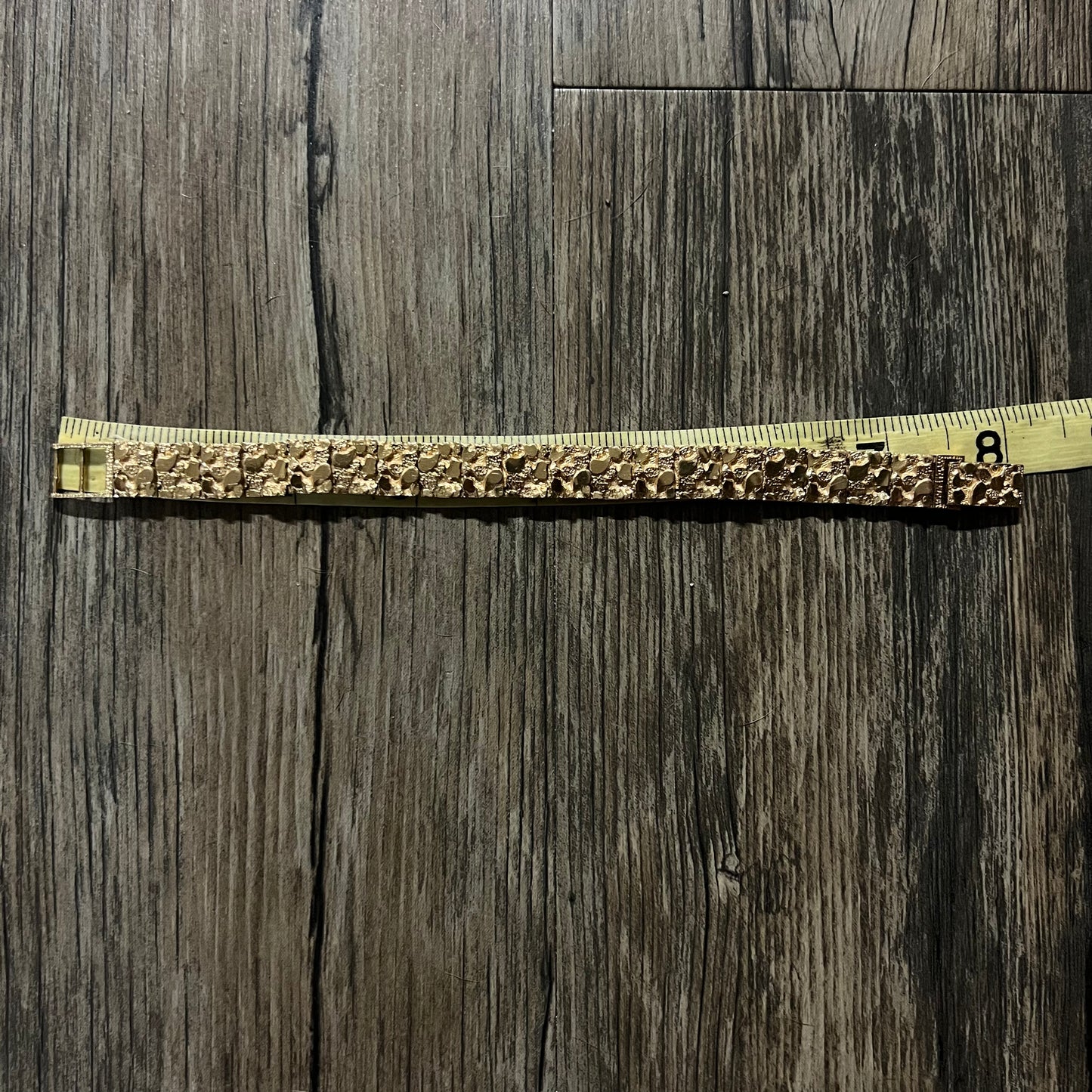 Vintage Solid 14k Nugget Bracelet By Oppenheimer Co.(8”)