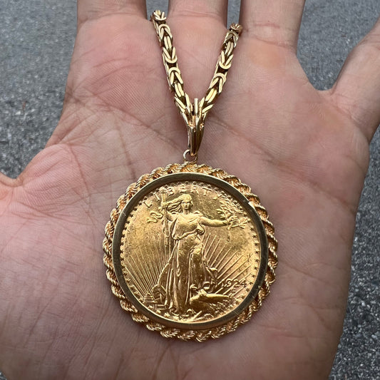 1924 St. Gaudens $20 Double Eagle 1 oz Gold Coin Pendant