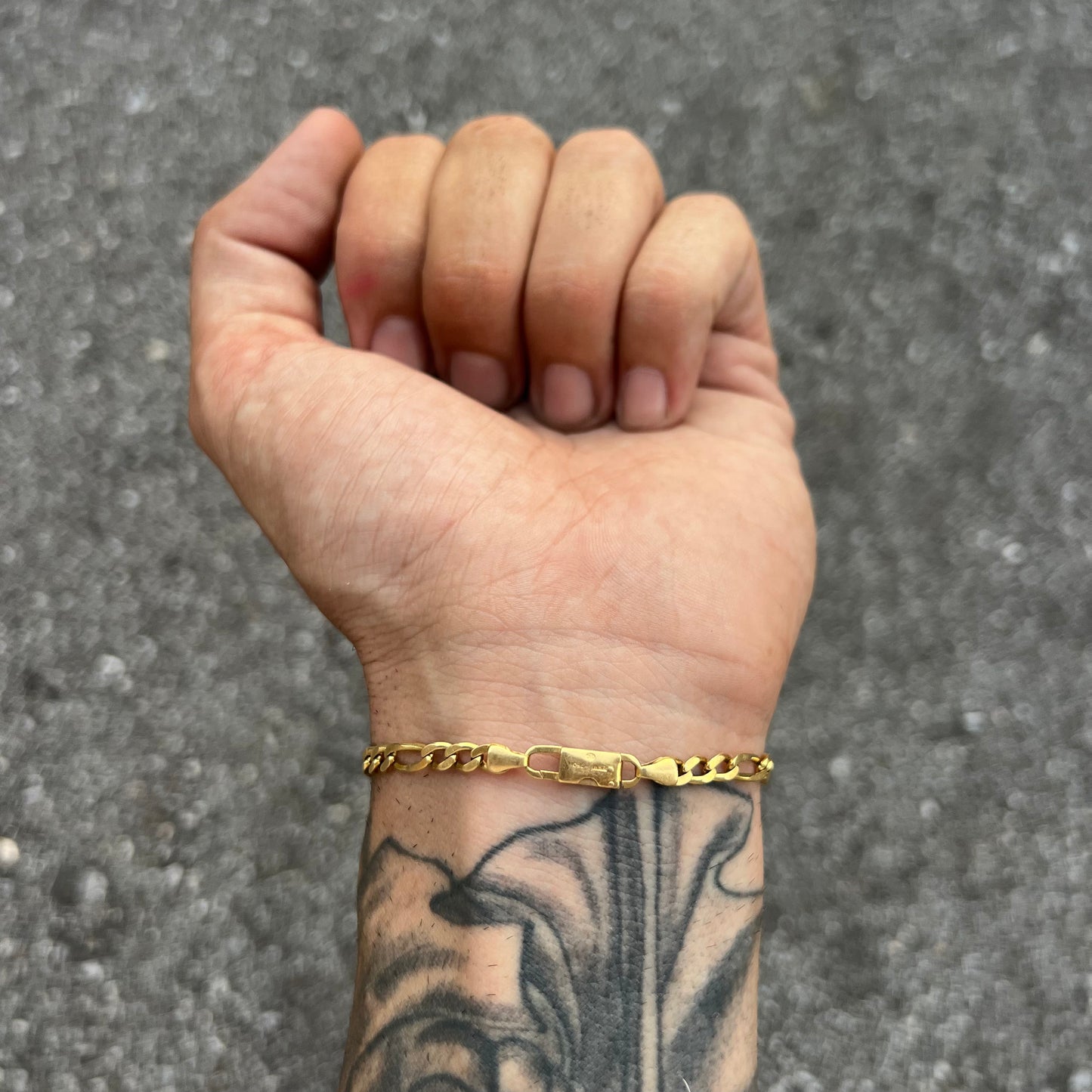 1980’s Solid 18k Italian Figaro Bracelet By Fratelli Chini