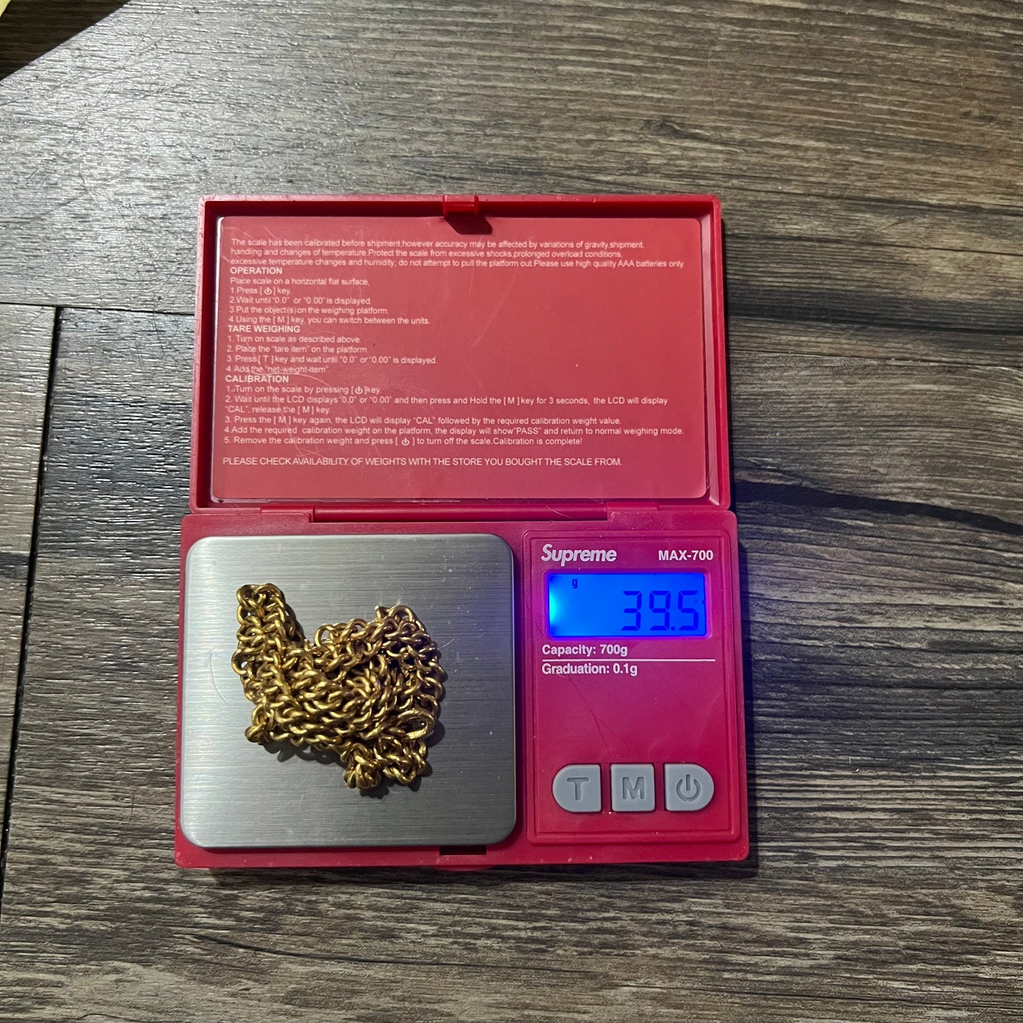 Vintage Solid 20k Yellow Gold Cuban/Curb Link Handmade Baht Chain