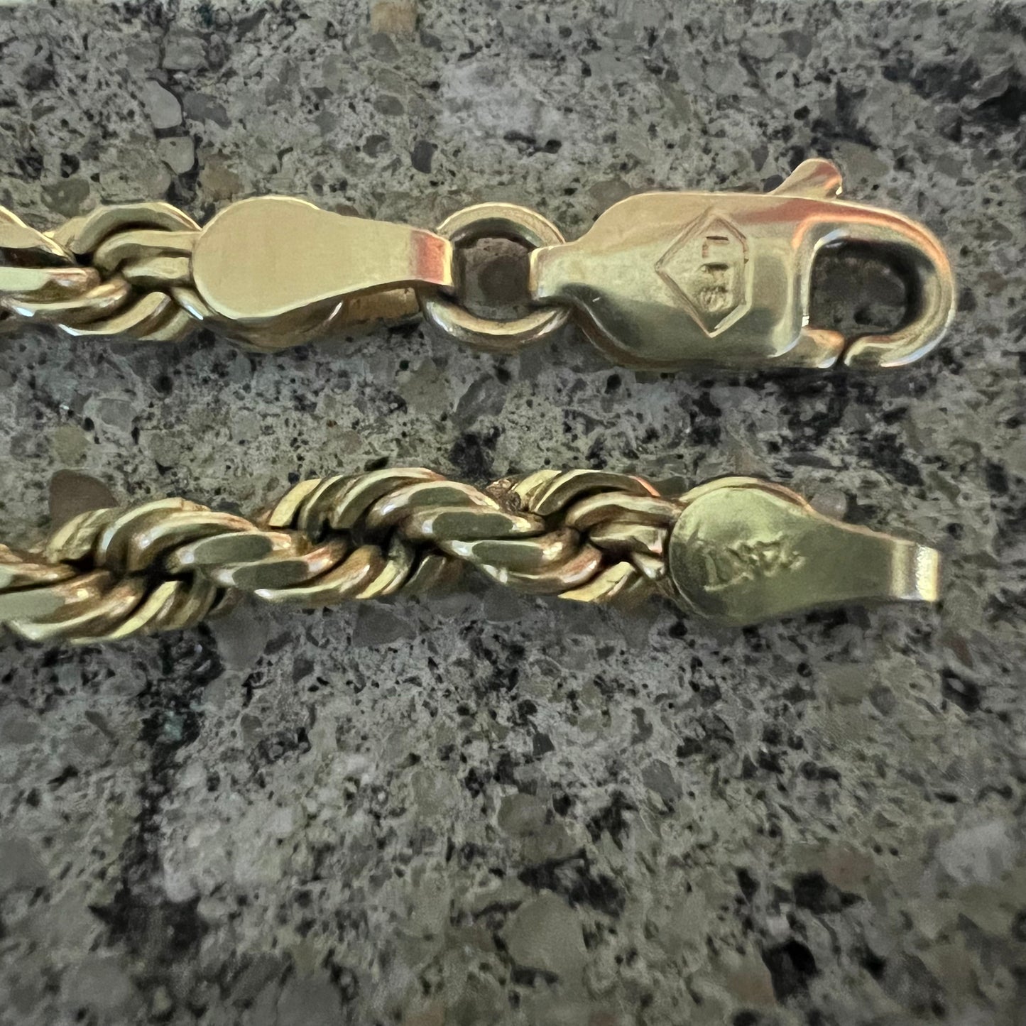 Vintage Solid 14k Diamondcut Rope Chain (20.5”)