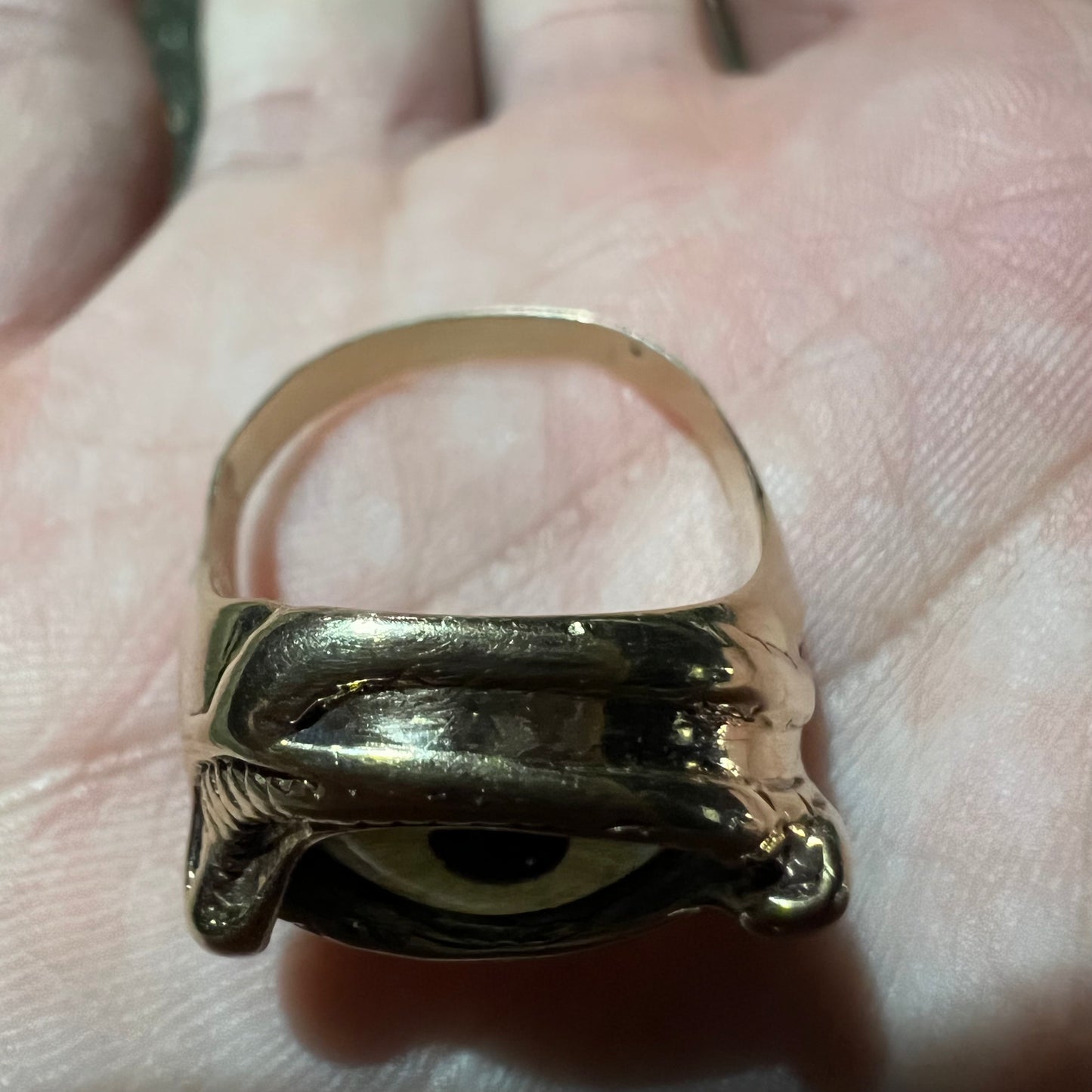 Pre-WW2 14k Prosthetic Eye Ring
