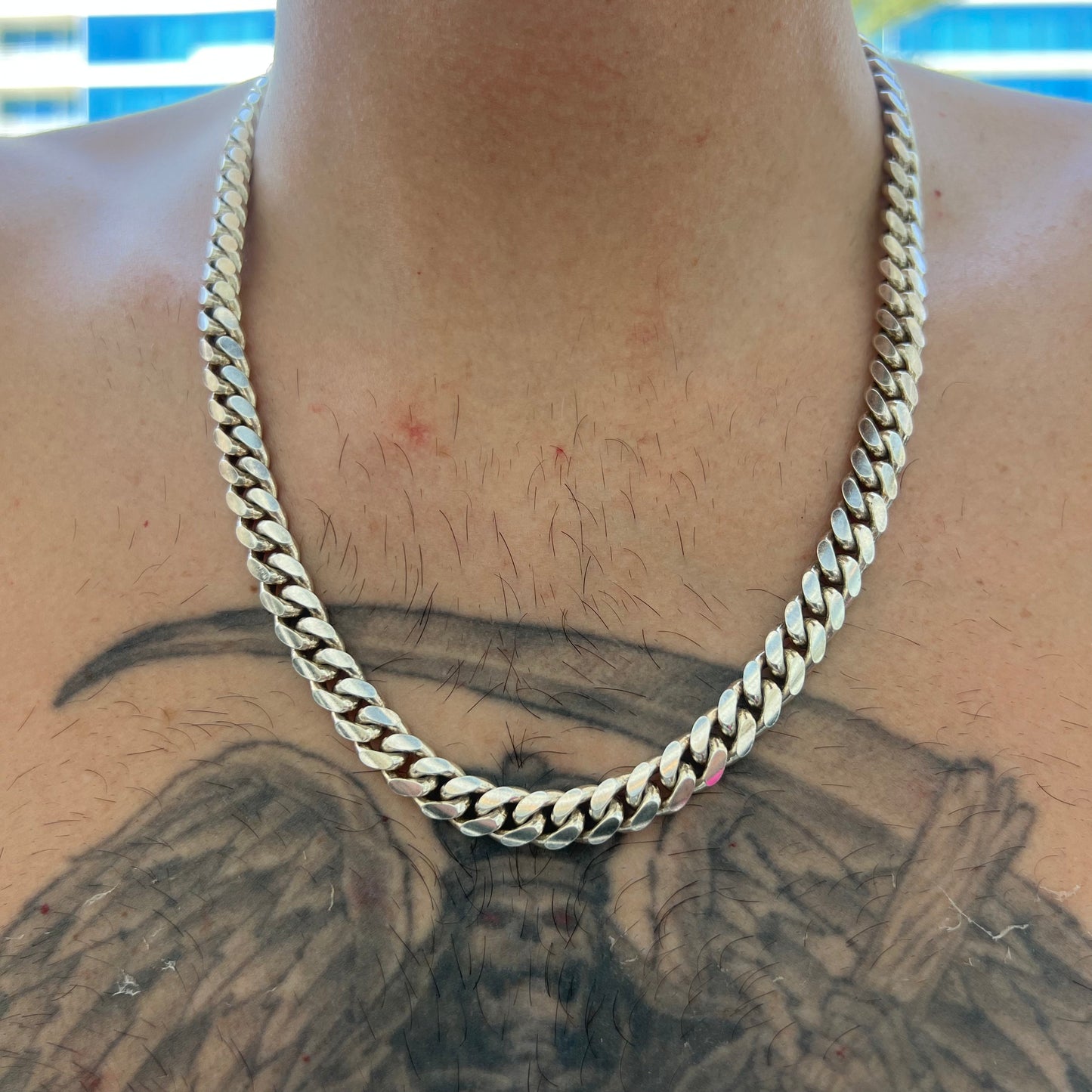 Brand New (22”) Sterling/.925 Heavyweight Italian Miami Cuban Link Chain
