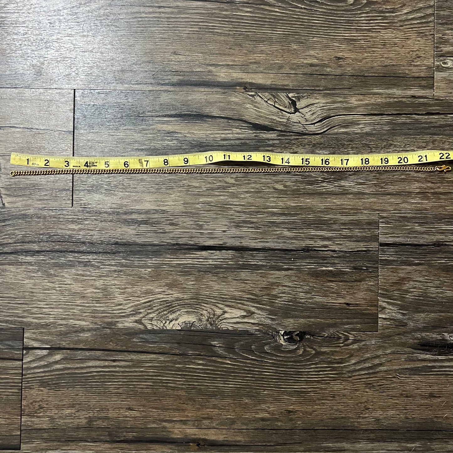 Vintage Solid 20k Yellow Gold Cuban/Curb Link Handmade Baht Chain