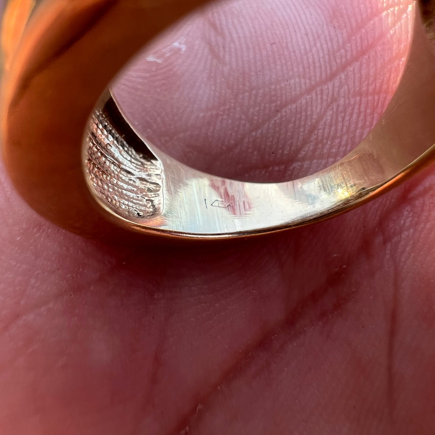 1970’s 14k Natural Baguette Diamond (3.5CTW) 4 Row Channel Set Ring