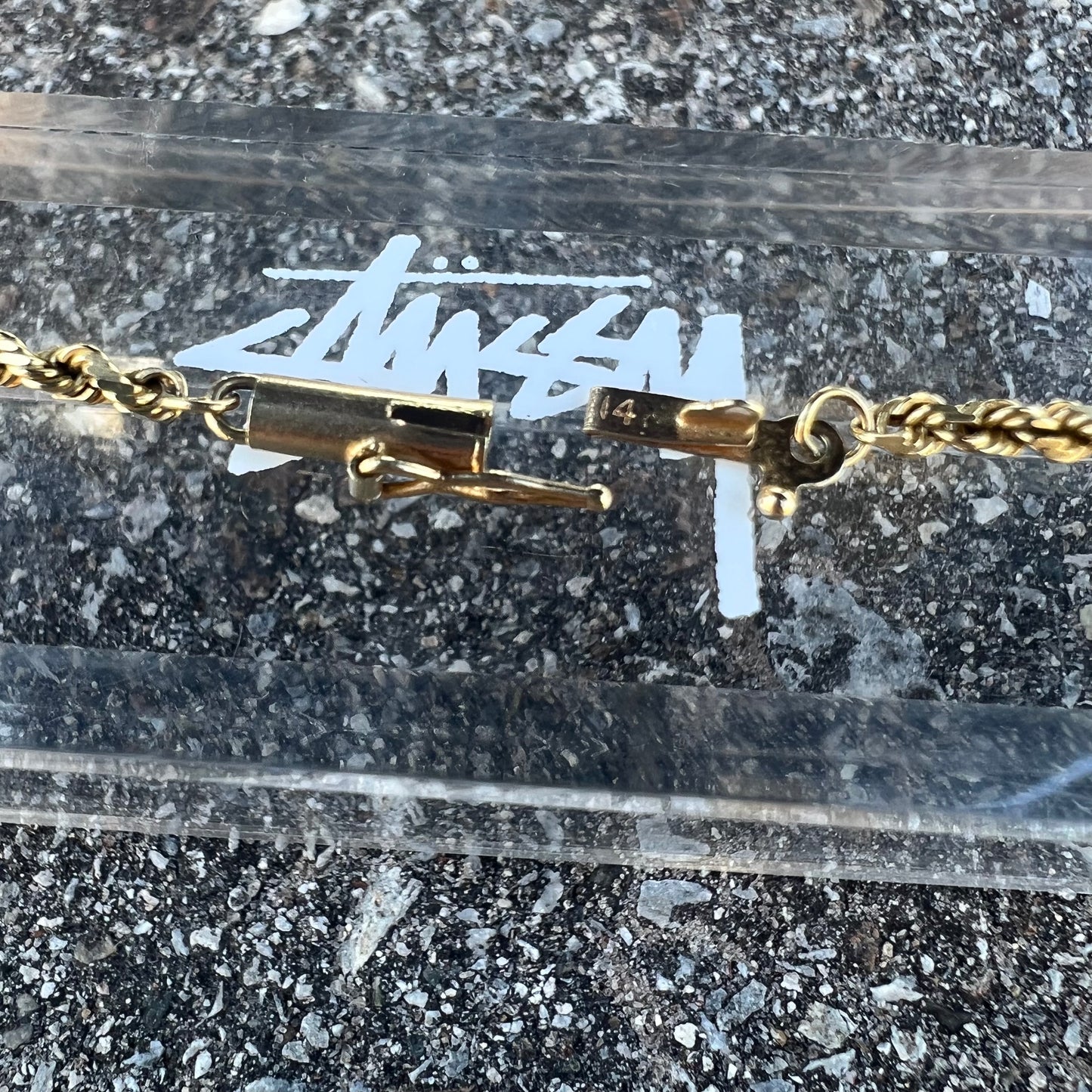 14k Yellow Gold Stussy Dice