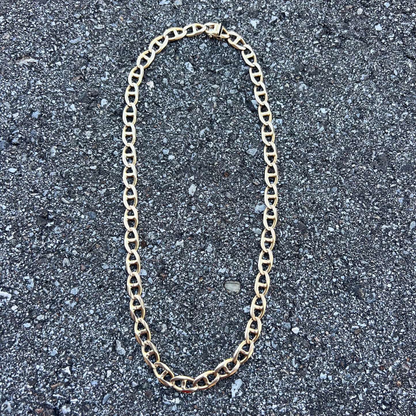 1980’s Solid 14k Heavyweight Italian Mariner Link Chain Necklace (21.25”)