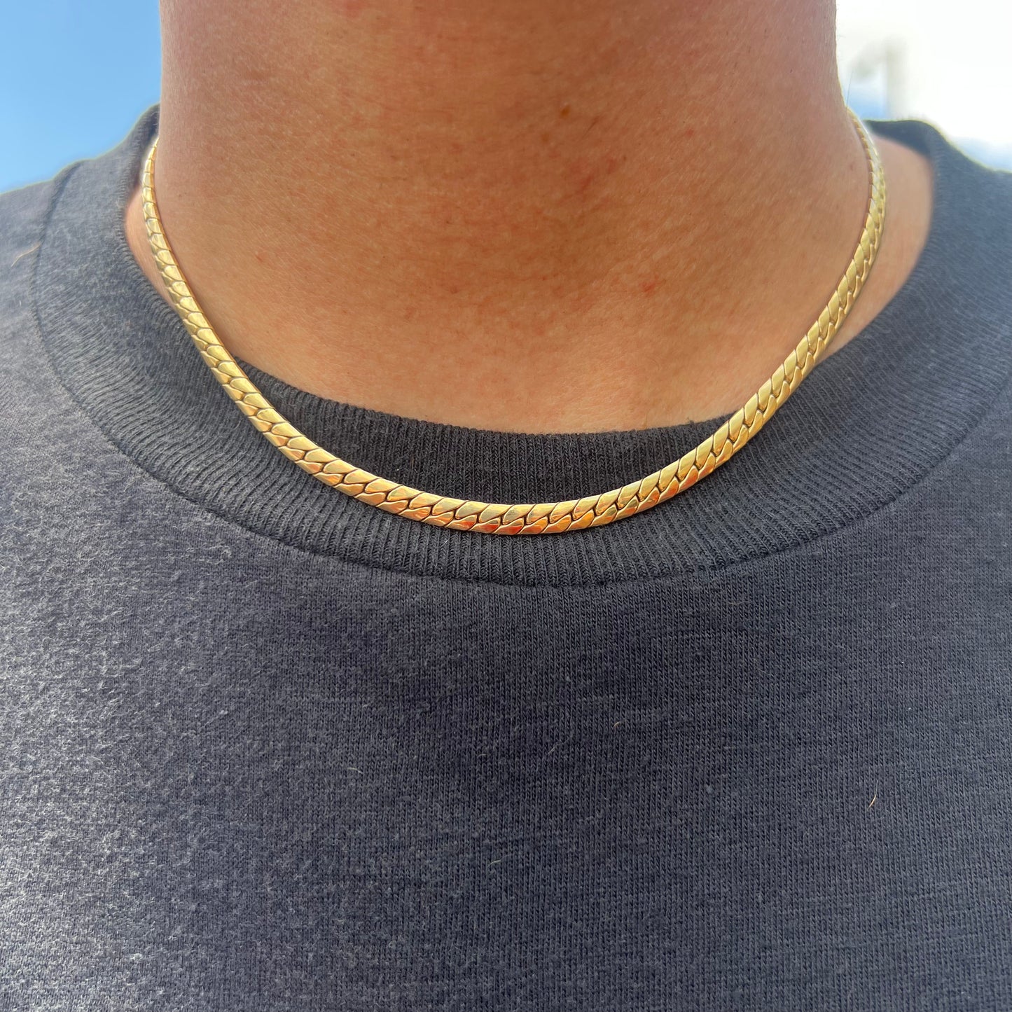 1960’s/70’s Solid 14k Sleek Miami Cuban Link Necklace